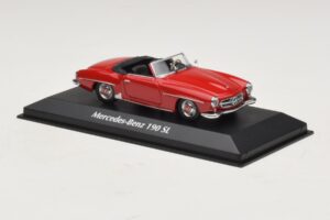 Mercedes 190 SL Röd Maxichamps 1:43 940033131-O Metall — bild 3 av 4