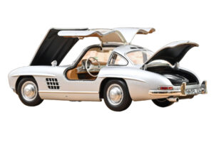 Mercedes 300 SL W198 Gullwing Silver Norev 1:18 183857 Metall — bild 2 av 5