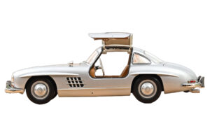 Mercedes 300 SL W198 Gullwing Silver Norev 1:18 183857 Metall — bild 4 av 5