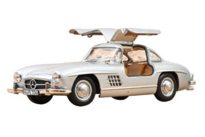 Mercedes 300 SL W198 Gullwing Silver Norev 1:18 183857 Metall — bild 5 av 5
