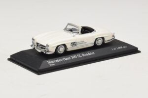 Mercedes 300 SL W198 Roadster Vit Minichamps 1:43 400039034 Metall — bild 2 av 4