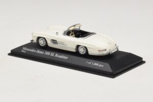 Mercedes 300 SL W198 Roadster Vit Minichamps 1:43 400039034 Metall — bild 3 av 4