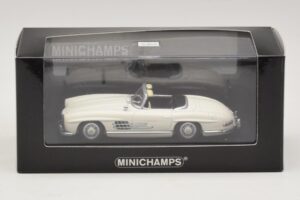 Mercedes 300 SL W198 Roadster Vit Minichamps 1:43 400039034 Metall — bild 4 av 4