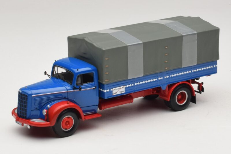 Mercedes L 315 Flakbil Blå Röd Minichamps 1:43 439034420 Metall