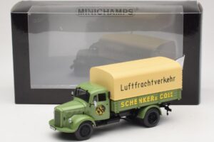 Mercedes L 3500 Flakbil Schenker Minichamps 1:43 439350028 Metall — bild 6 av 6