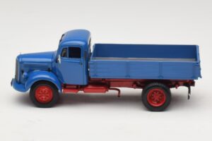 Mercedes L 3500 Tippbil Blå Röd Minichamps 1:43 439350004 Metall — bild 3 av 6