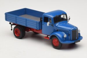 Mercedes L 3500 Tippbil Blå Röd Minichamps 1:43 439350004 Metall — bild 4 av 6
