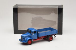 Mercedes L 3500 Tippbil Blå Röd Minichamps 1:43 439350004 Metall — bild 6 av 6