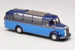 Mercedes O 3500 Buss Ljusblå Mörkblå Minichamps 1:43 439360011 Metall — bild 4 av 6