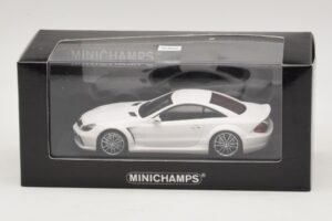Mercedes SL65 AMG R230 Black Series Matt Vit Minichamps 1:43 400038222 Metall — bild 4 av 4