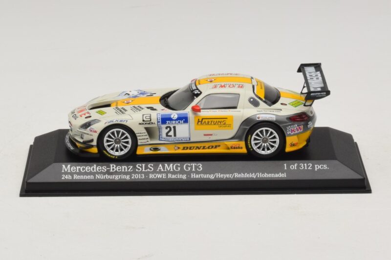 Mercedes SLS AMG GT3 #21 Rowe Racing Hartung / Heyer Nurburgring 24 Hours 2013 Minichamps 1:43 Mercedes SLS AMG GT3 #21 Rowe Racing Hartung / Heyer Nurburgring 24 Hours 2013 Minichamps 1:43 410133221 Metall