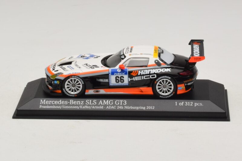 Mercedes SLS AMG GT3 #66 Hankook C. Frankenhout / Simonsen 24 Hours of Nurburgring 2012 Minichamps 1:43 437123266 Metall