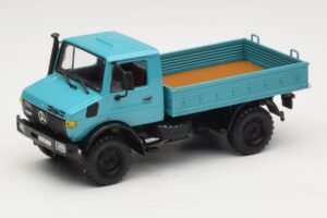 Mercedes Unimog 1300 L Flakbil Blå Minichamps 1:43 439033020 Metall