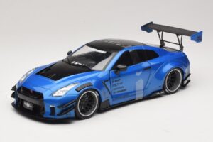 Nissan GT-R R35 Liberty Walk Work T2 Blåmetallic Solido 1:18 S1805801 Metall