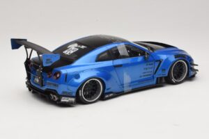 Nissan GT-R R35 Liberty Walk Work T2 Blåmetallic Solido 1:18 S1805801 Metall — bild 2 av 6