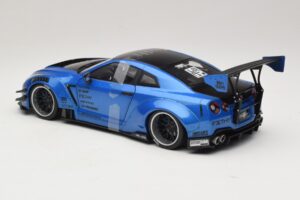 Nissan GT-R R35 Liberty Walk Work T2 Blåmetallic Solido 1:18 S1805801 Metall — bild 5 av 6