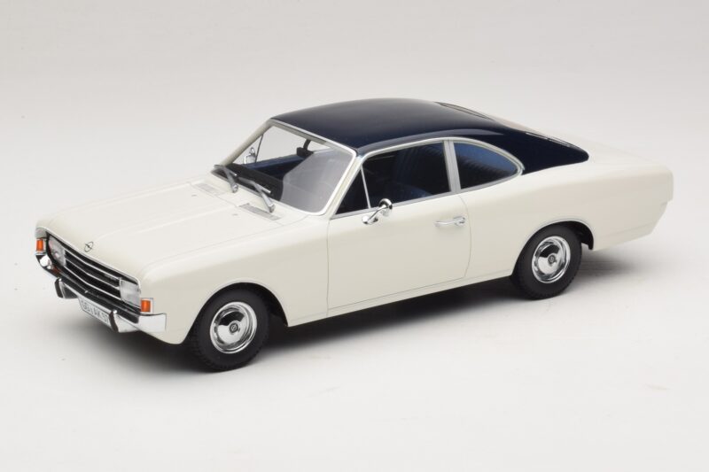 Opel Rekord C Coupé Vit Blå Minichamps 1:18 107047021 Resin