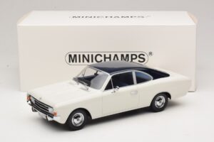 Opel Rekord C Coupé Vit Blå Minichamps 1:18 107047021 Resin — bild 6 av 6