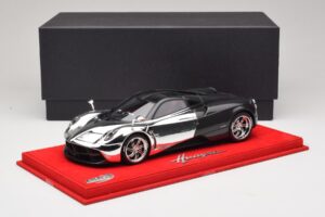 Pagani Huayra Chrome Silver Unikt Exemplar BBR 1:18 P1873CM Resin — bild 6 av 7