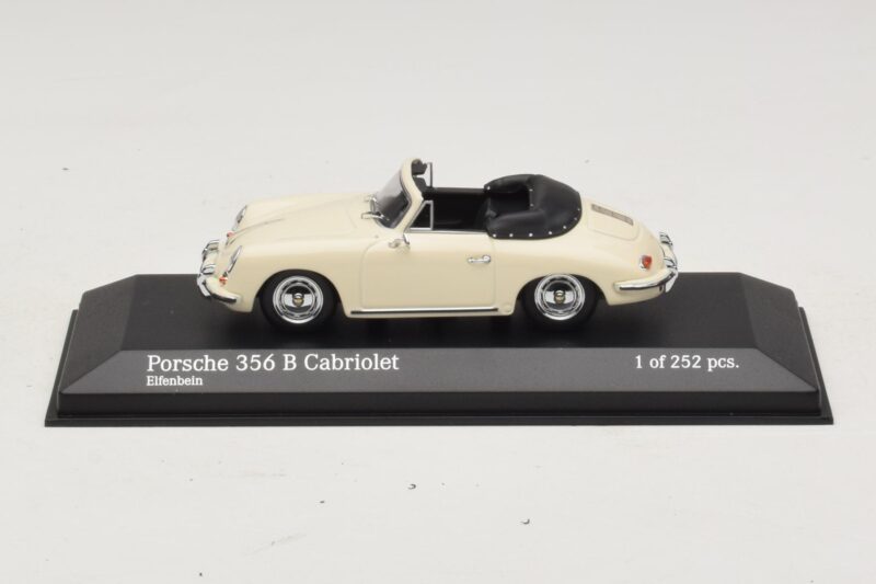 Porsche 356 B Cabriolet Elfenbensvit Minichamps 1:43 400064332 Metall