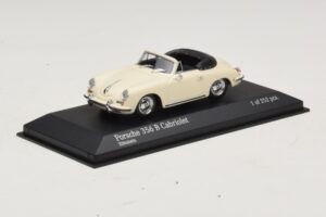 Porsche 356 B Cabriolet Elfenbensvit Minichamps 1:43 400064332 Metall — bild 2 av 4