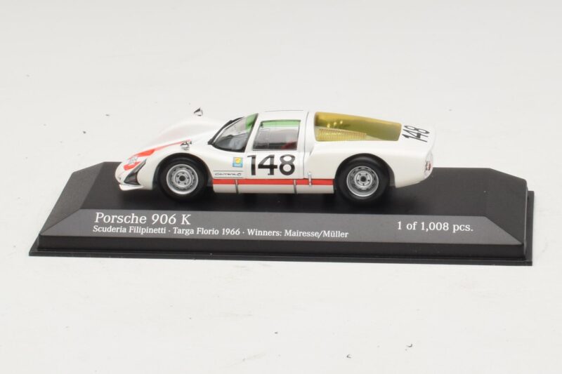 Porsche 906 K Scuderia Filipinetti #148 W. Mairesse / H. Muller Targa Florio Winners 1966 Minichamps 1:43 400666648 Metall