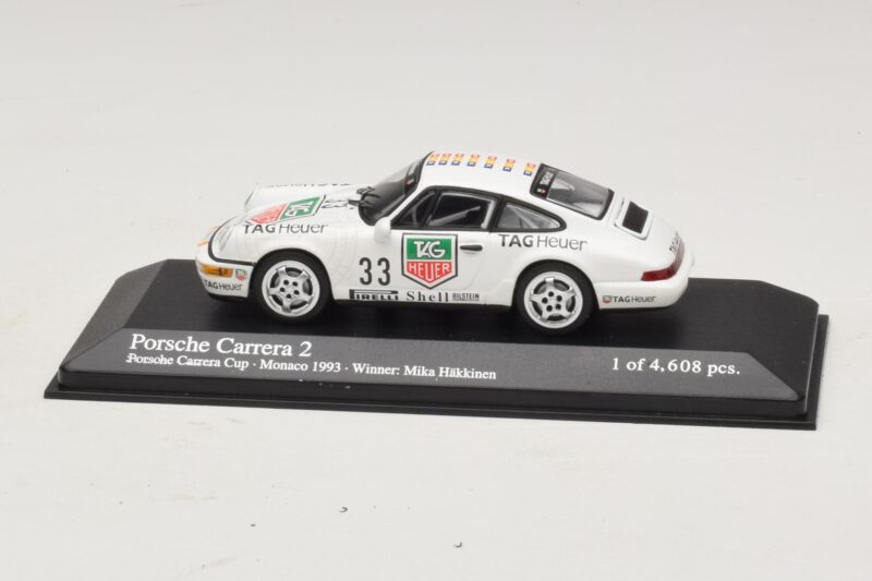Porsche 911 964 Carrera 2 #33 M. Hakkinen Monaco Carrera Cup Winner 1993 Minichamps 1:43 430936033 Metall