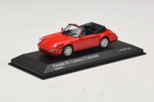 Porsche 911 964 Carrera 2 Cabriolet Röd Minichamps 1:43 430067330 Metall — bild 2 av 4