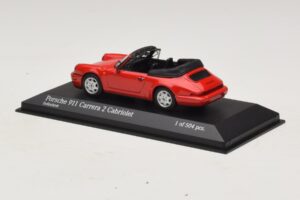 Porsche 911 964 Carrera 2 Cabriolet Röd Minichamps 1:43 430067330 Metall — bild 3 av 4