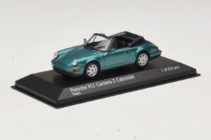 Porsche 911 964 Carrera 2 Cabriolet Turkos Minichamps 1:43 430067332 Metall — bild 2 av 4