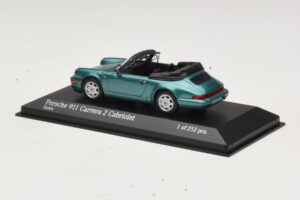 Porsche 911 964 Carrera 2 Cabriolet Turkos Minichamps 1:43 430067332 Metall — bild 3 av 4