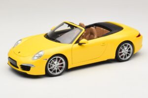 Porsche 911 991 Carrera S Cabriolet Gul Minichamps 1:18 100061031 Metall