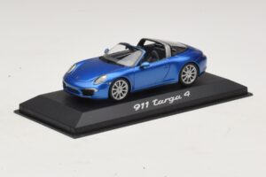 Porsche 911 991 Targa Blå Metallic Minichamps 1:43 WAP0200350E Metall — bild 2 av 4