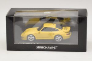Porsche 911 993 Turbo S Gul Minichamps 1:43 430069270 Metall — bild 4 av 4