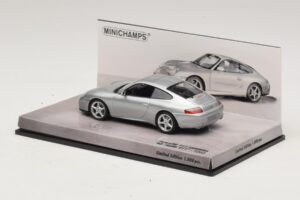 Porsche 911 996 Carrera 40-Årsjubileum Silver Minichamps 1:43 436061070 Metall — bild 3 av 5