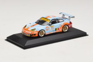 Porsche 911 996 GT3 RSR Gulf #73 Lefort / Lambert 1000km Spa 2005 Minichamps 1:43 400056473-P1 Metall — bild 2 av 4