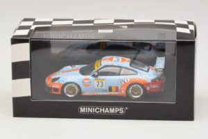 Porsche 911 996 GT3 RSR Gulf #73 Lefort / Lambert 1000km Spa 2005 Minichamps 1:43 400056473-P1 Metall — bild 4 av 4