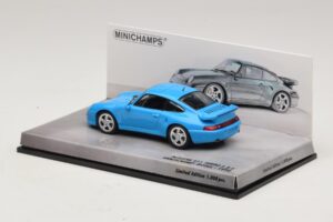 Porsche 911 996 Turbo S 3.6 Jubileumsutgåva Blå Minichamps 1:43 436069270 Metall — bild 3 av 5