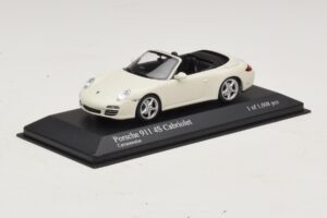 Porsche 911 997 Carrera 4S Cabriolet Vit Minichamps 1:43 400066431 Metall — bild 2 av 4