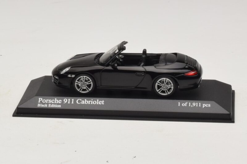 Porsche 911 997 Carrera Cabriolet Black Edition Minichamps 1:43 Porsche 911 997 Carrera Cabriolet Black Edition Minichamps 1:43 400066434 Metall
