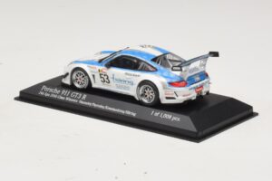 Porsche 911 997 GT3 R #53 Vannelet / Pyroles Class Winners 24 Hours of Spa 2010 Minichamps 1:43 400108953 Metall — bild 3 av 4