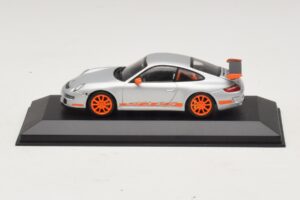 Porsche 911 997 GT3 RS Silver Orange Minichamps 1:43 403066013 Metall