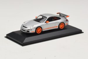 Porsche 911 997 GT3 RS Silver Orange Minichamps 1:43 403066013 Metall — bild 2 av 4