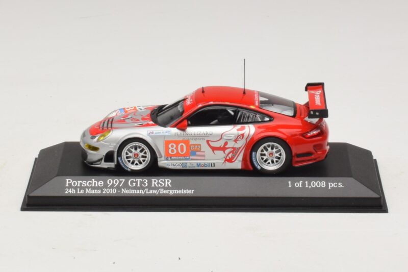 Porsche 911 997 GT3 RSR GT2 #80 S. Neiman / D. Law 24 Hours of Le Mans 2010 Minichamps 1:43 410106980 Metall