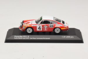 Porsche 911 S #4 G. Larrousse / J-C. Perramond 2nd Place Rally Monte Carlo 1972 Minichamps 1:43 400726804 Metall