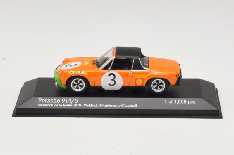 Porsche 914/6 #3 B. Waldegard / O. Andersson Marathon de la Route 1970 Minichamps 1:43 400706503 Metall