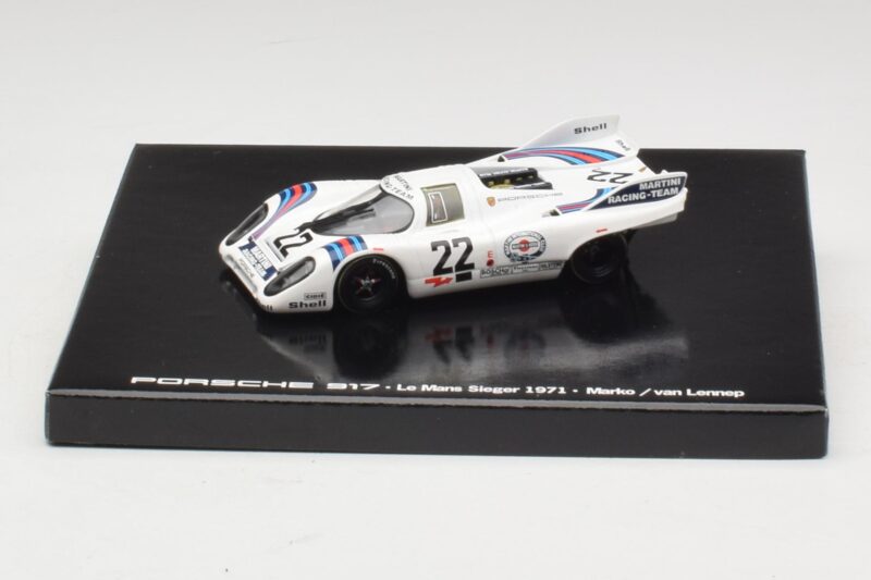 Porsche 917K #22 H. Marko / G. van Lennep Martini Racing 24 Hours of Le Mans Vinnare 1971 Kassettutgåva Minichamps 1:43 WAP02