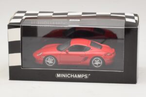 Porsche Cayman 987 S Röd Minichamps 1:43 400065620 Metall — bild 4 av 4