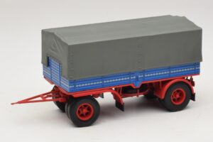 Lastbilssläp Blå Röd Minichamps 1:43 439159092 Metall