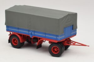 Lastbilssläp Blå Röd Minichamps 1:43 439159092 Metall — bild 4 av 6